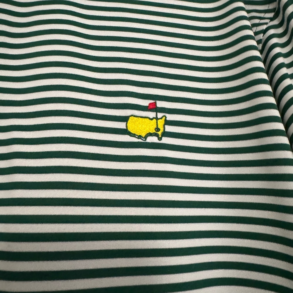Masters Polo with Green and White Stripes - Picture 3 of 3